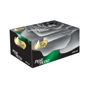 Rose petal pop up facial tissue